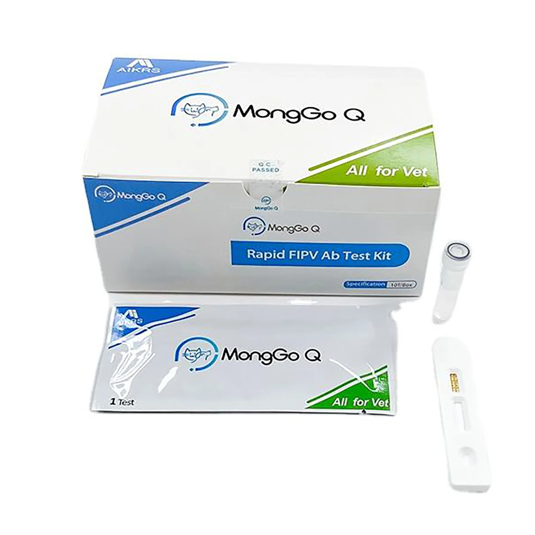 Imagem -02 - Monggo Q-rapid Fipv Feline para Animais de Estimação Itonite Virus ag Testing Kit Gatos Fipv10