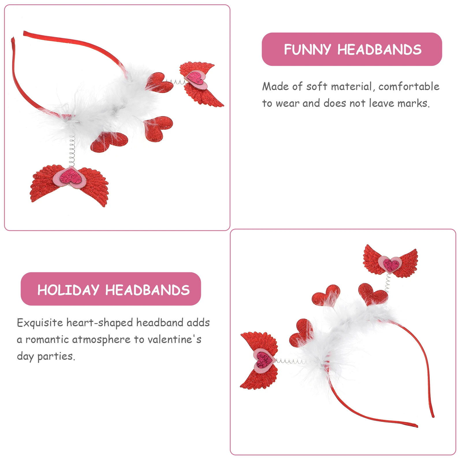 

Love Decorative Headband for Valentine's Day Flash Adults Headbands Fabric Valentines Hair Accessories Women