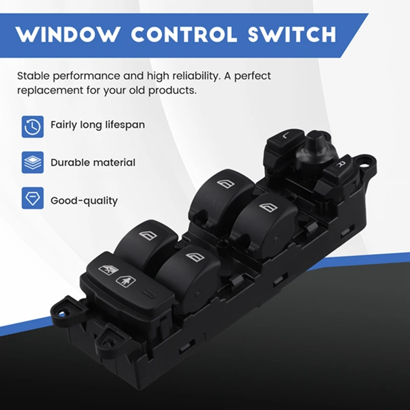 

A33K-Car Window Control Switch 31453264 Left Front Lift Switch With Child Lock Black Fit For Volvo