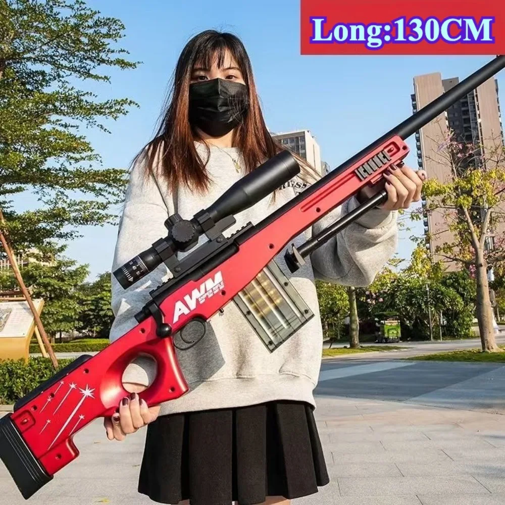 AWM 98k Soft Bullet Toy Gun Outdoor Games CS Fighting Manual Shell Throwing Sniper Rifle Model Christmas Gift for Adult Boy