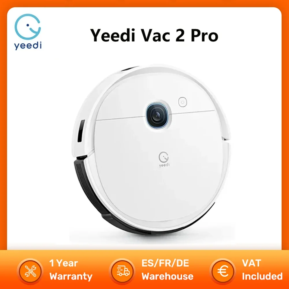 Yeedi Vac 2 Pro Robot Vacuum Cleaner 3000Pa Suction 240mins Runtime Wet and Dry Cleaner Carpet Detection App Voice Control