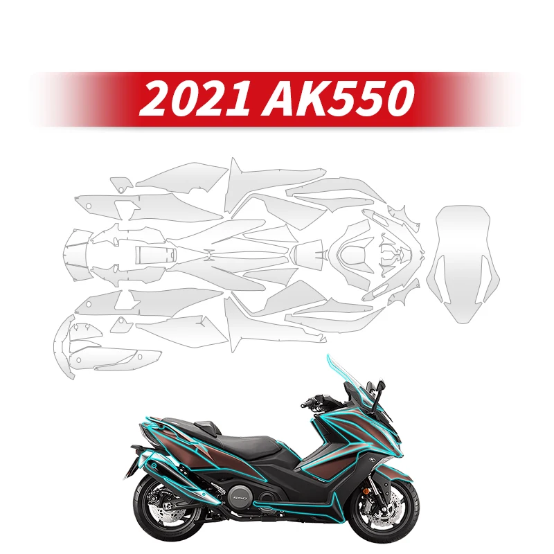 Used For KYMCO AK550 2021 Motorcycle Full Paint Protection Film Of Bike Accessories Full Body Protective Stickers Decals Kits