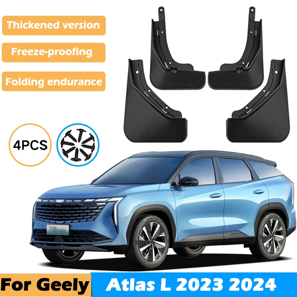 

Mud Flaps Splash Guards for Geely Atlas L 2023 2024,All Weather No Drilling No Tape Mudflaps Tire Protector Accessories