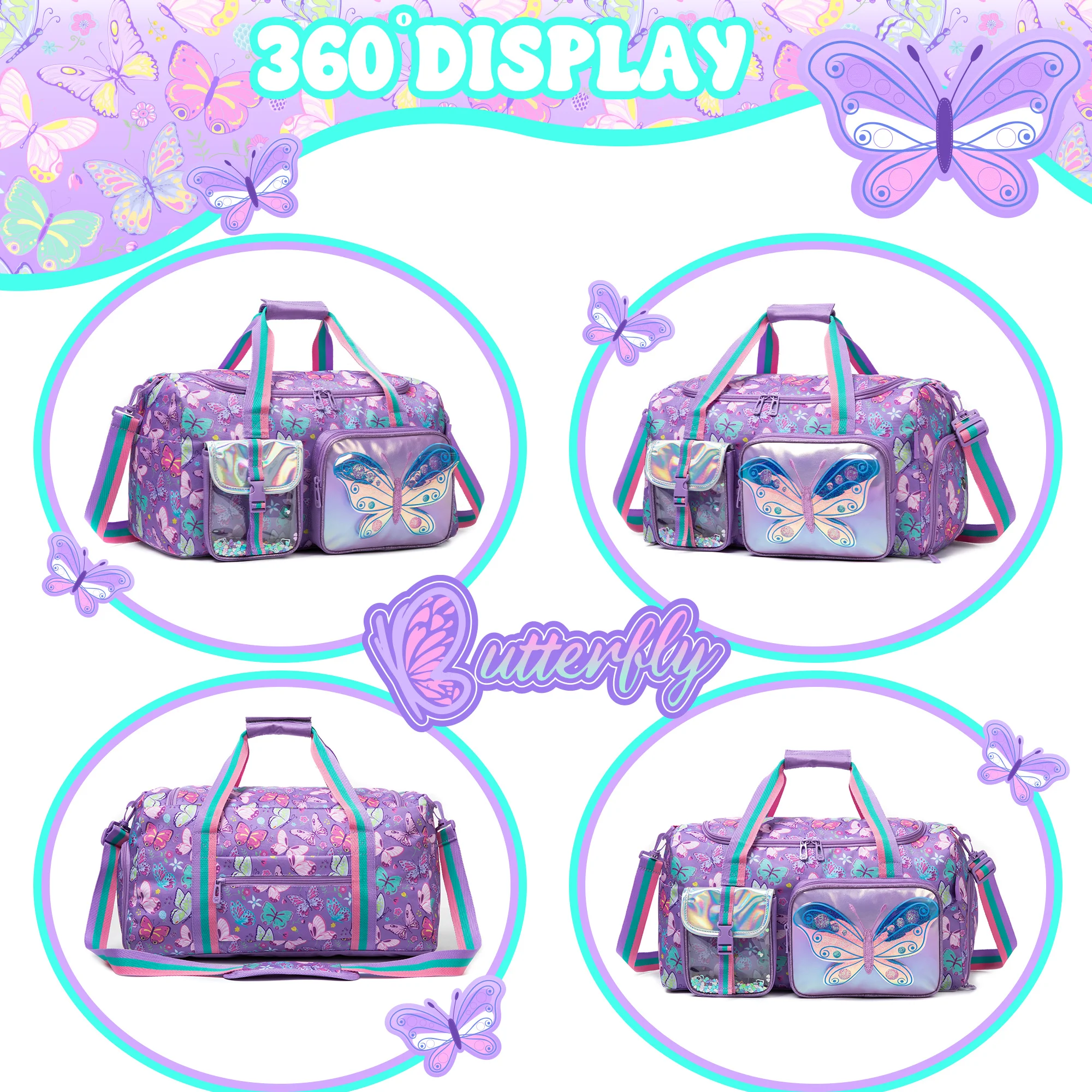 Torba podróżna typu duffle bag, lekka, wodoodporna i pojemna, idealna na wyjazdy do siłowni, z przegrodą na mokre i suche rzeczy oraz wieloma kieszeniami.