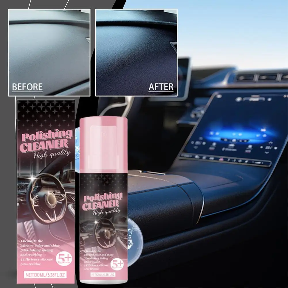100 مللي سيارة الداخلية عامل تلميع تجديد إزالة التلوث صيانة إزالة البقع وكيل السيارات المنزل سعة كبيرة منظف رغوة