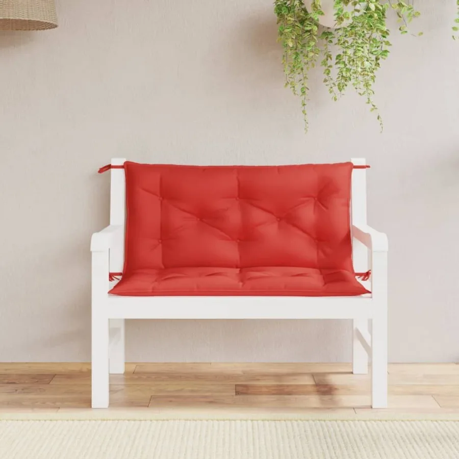 

Garden Bench Cushion Red 39.4x 19.7+19.7 x2.8 Oxford Fabric