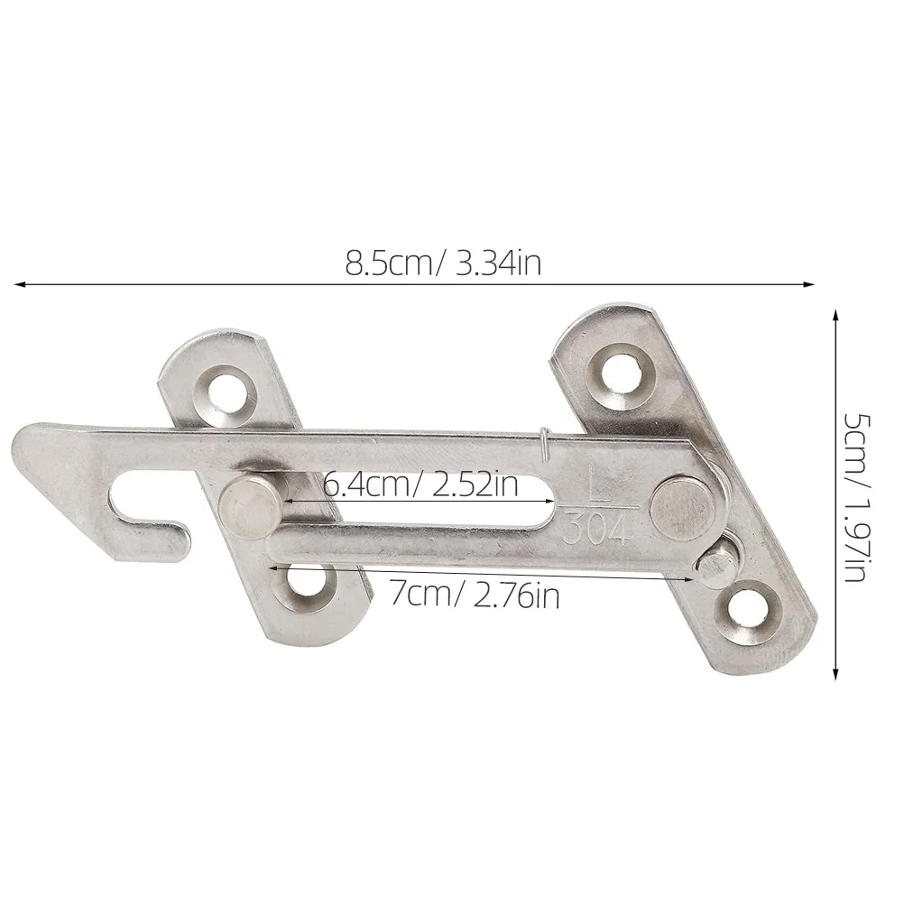 4Pcs Window Stopper Lock Safety Catch Stainless Steel Concealed Restrictor Lock Window Opening Angle Restrictor