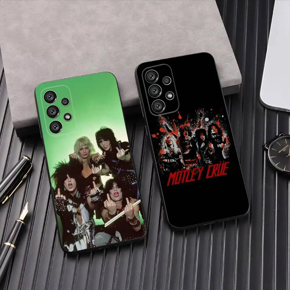

Rock M-Motley C-Crue Phone Case For Samsung Galaxy A13,A21s,A22,A31,A32,A52,A53,A71,A80,A91 Soft Black Shell