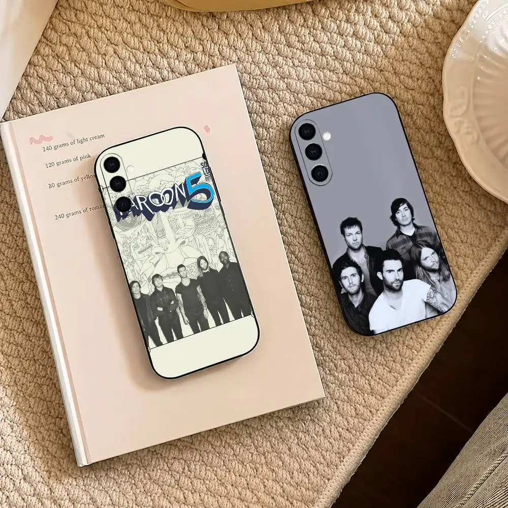 POP Rock M-Maroon5 Phone Case Black Silicone Soft For Samsung A73,A72,A71,A70,A53,A52,A51
