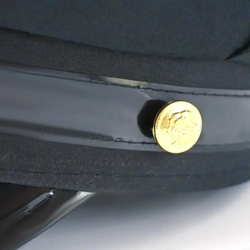 L5ya Militarios Professional Estilo sombrero octogonal Poliéster Militaries Cosculado vestimenta vestidos cabeza y