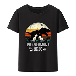 best seller Papasaurus Rex Shirt Dad Father Dinosaur T-rex Tee Father's Day Unisex XS-2XL oversized T shirt  retro t shirt