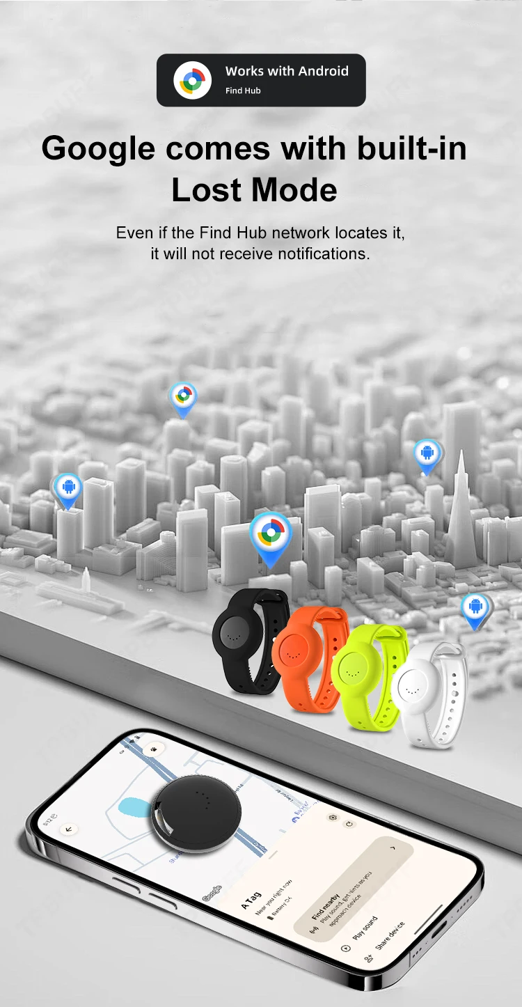 Android Smart Location Tracker Bracelet for Iphone Google Find My App Waterproof GPS Kid Elderly Finder Precise Positioning Tag