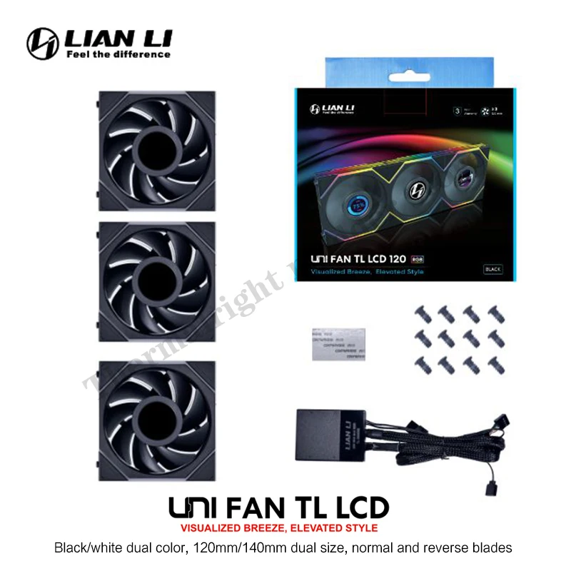 Imagem -04 - Lian li Lcd Tl120 Tl140 Forward Reverse Uni Fan Argb 1.6 Monitor Display 400*400 Pcs Pack Nova Chegada