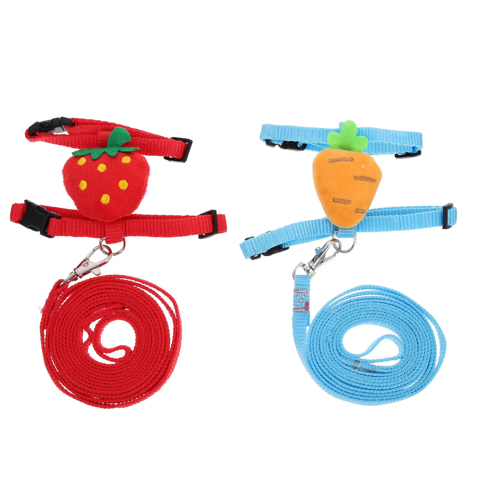 

2 Sets Rabbit Harness Adjustable Pet Collars Bunny Harness for Rabbits Cats Durable Bunny Leash Premium Material