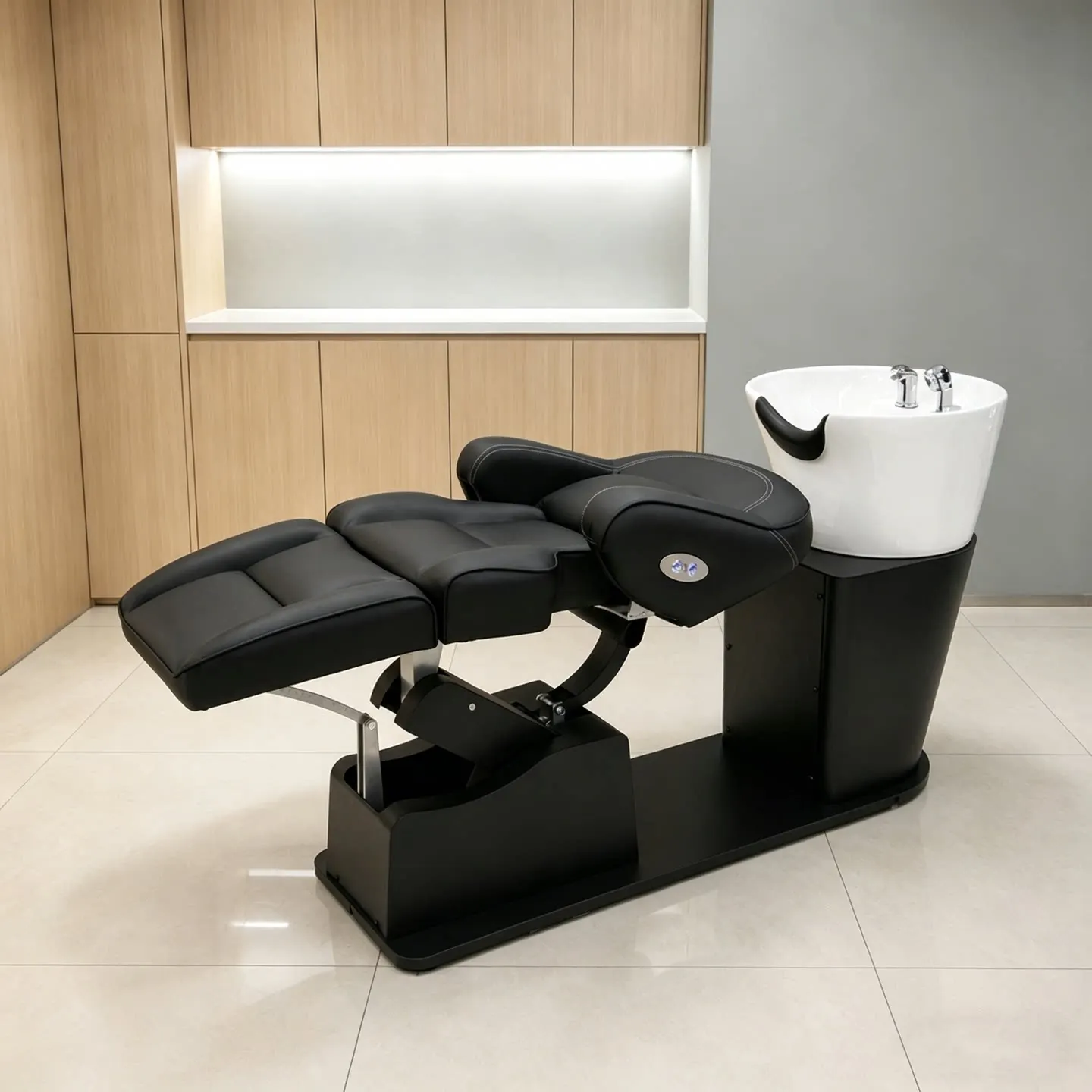 Multifunctional high-end hairdressing bed, shampoo bed, electric lift for barber shop