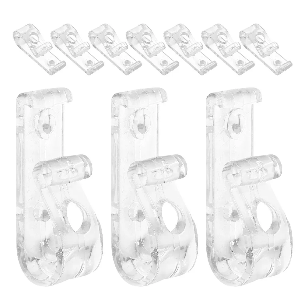16Pcs Roller Shade Chain Hooks Beaded Chain Safety Retainer Cord Fixation Hook Universal Curtain Pull Cord Holder for Window