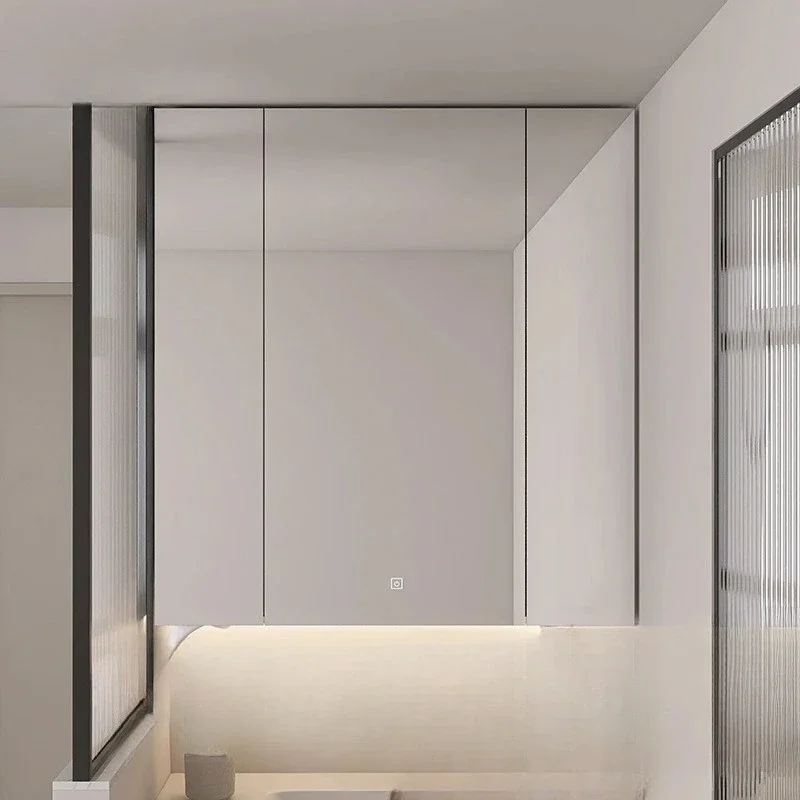 Stainless Steel Moisture-proof Mirror Cabinet Through Top Heightening Beauty Smart Mirror Cabinet