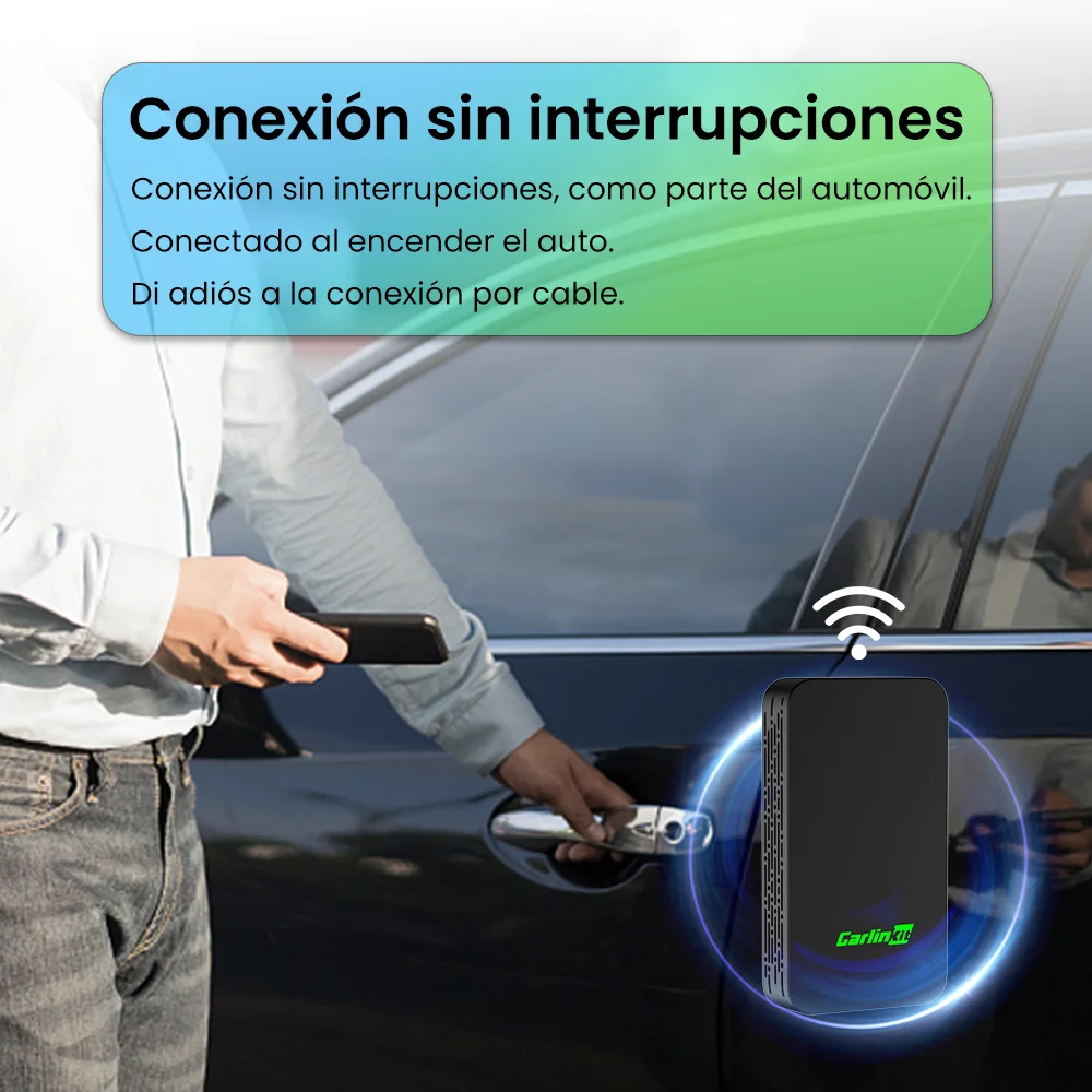 CarlinKit-adaptador inalámbrico para coche, caja 4 en 1 con CarPlay, Android, Spotify, para Mazda, Toyota, Mercedes, Peugeot, Volvo, Kia, 5,0 2AIR