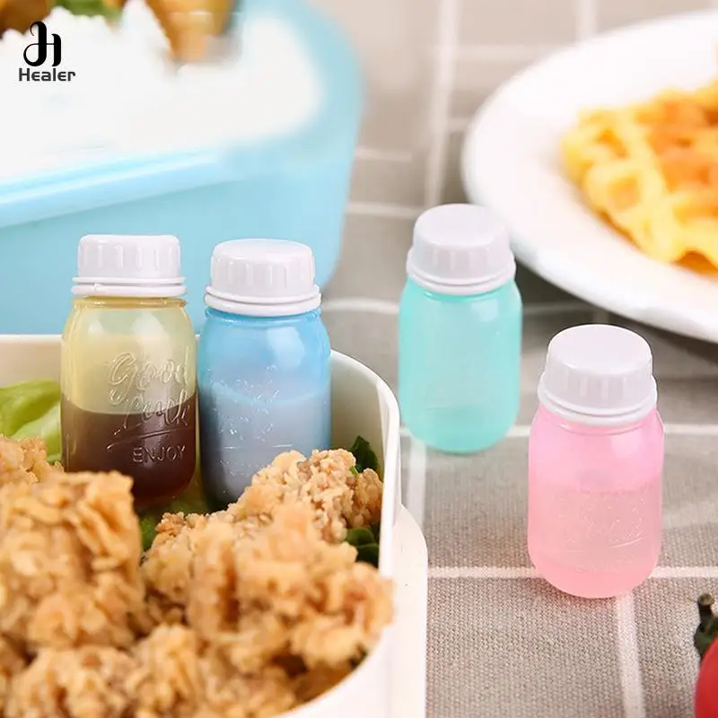 4Pcs Mini Cute Pattern Sauce Box Squeeze Bottle Cartoon Tomato Honey Condiment Container For Kids Lunch Box Accessories