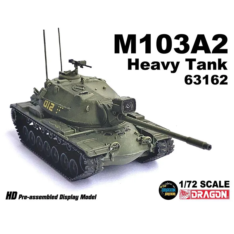 Dragon 1/72 US M103A2 Heavy Tank Model Pendulum World 63162 63163 Pre-assembled Display Soldier Weapon Collection In Stock