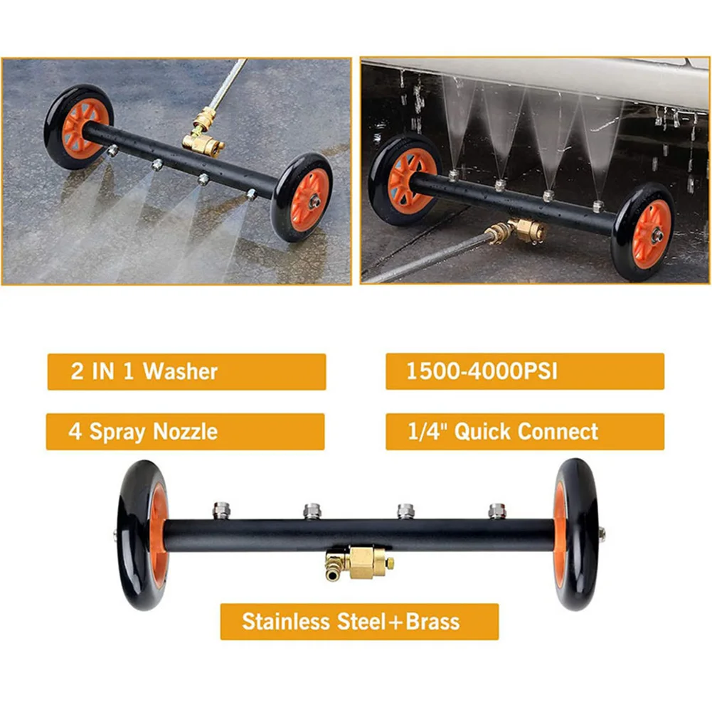 /Dual /Function /Undercarriage Cleaner Water Broom 4000 PSI With 3 Extension Wands For Truck Car SUV Trailer Pressure Washer Par