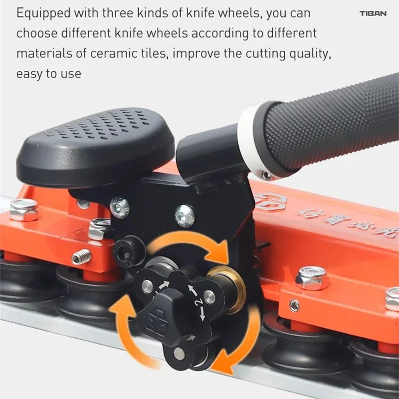 

TB-2 TB-4 Tile Cutter, Portable Rail Push-Type Cutting Machine for Porcelain Slab, Upgraded High-Precision Ceramic Cutting Tool