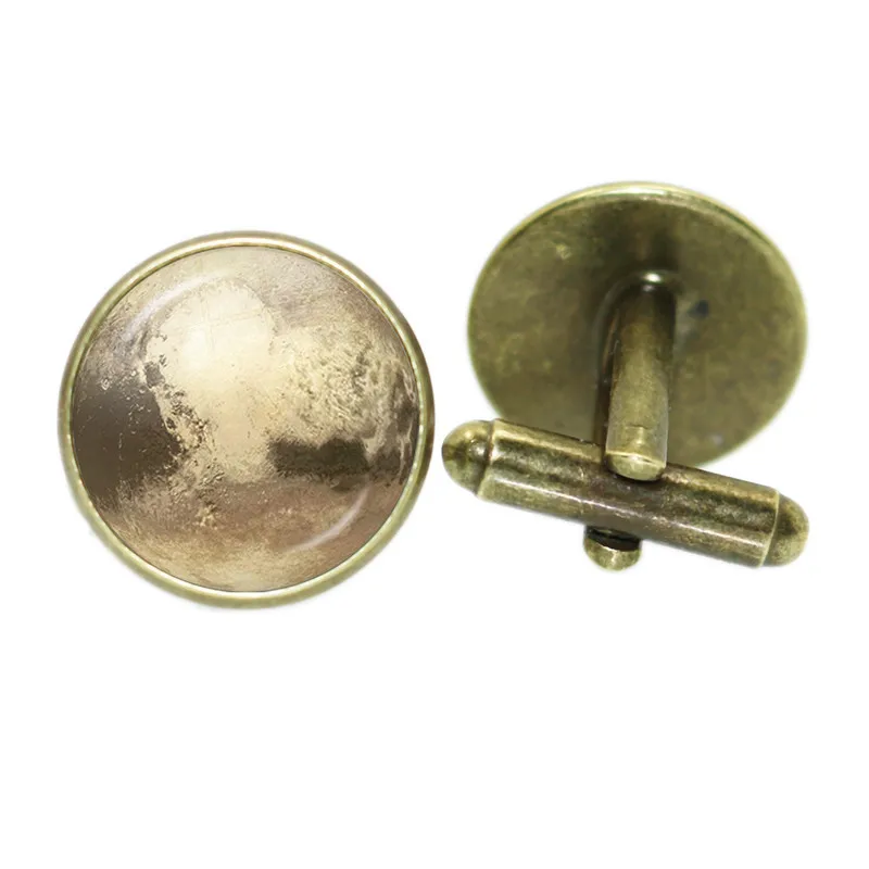 Men\'s Fashion Globe Earth Cufflinks Silver/Ancient Bronze Colour Cuff Button for Male Gentleman Shirt Wedding Cuff Links Gifts