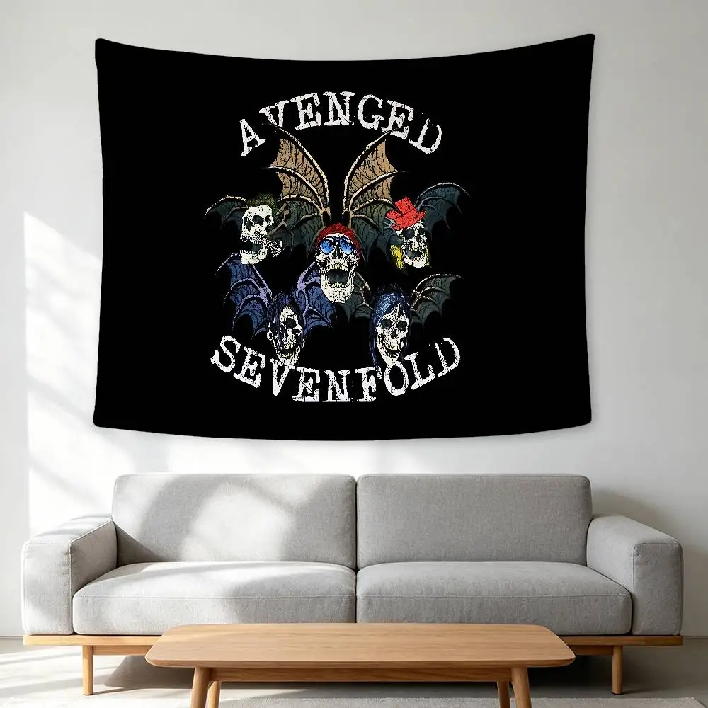 Rock Band A-Avengeds Sevenfolds Tapestry Banner Meme Tapestry With HD Printing Cool Flags For College Dorm Room