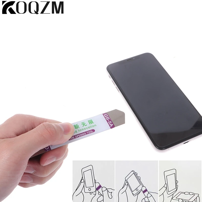 2/5Pcs Open Repair Tool Kit For Mobile Phone Electronic Broken Screen Glue Removal Metal Flat Spudger Soft Blade Pry Bar