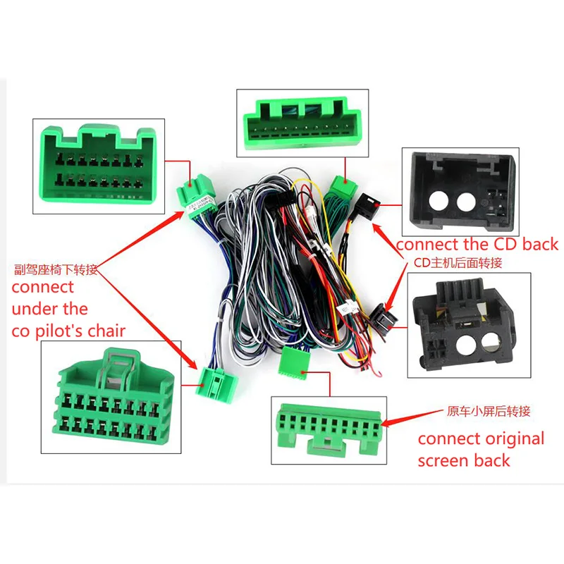 MEKEDE Optional accessories Special cable car multimedia For Nissan/KIA/Peugeot/VW/Ford Focus/Toyota Mitsubishi Android radio