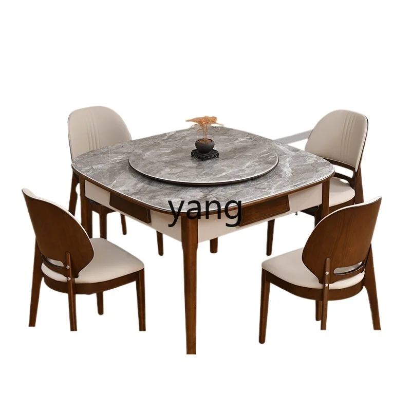 

LH New Chinese Style All Solid Wood Silent Mahjong Machine Dining Table Dual-use Simple Small Apartment