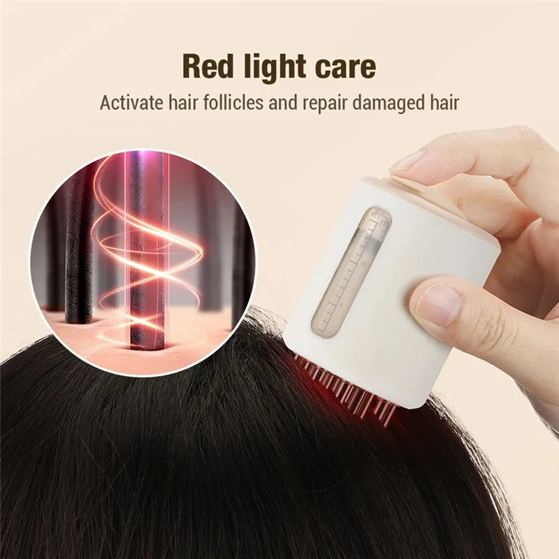 

KIKI For Healthy Hair Growth Microcurrent Vibration Hair Treatment Hair Oil Applicator Comb 1Set Milky