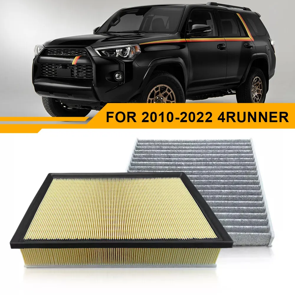 Air Filter For Toyota 4Runner N280 2010-2020 4.0L 4.0AT AWD Model 2Pcs Car Filter PM2.5 OEM 17801-38050 87139-50060