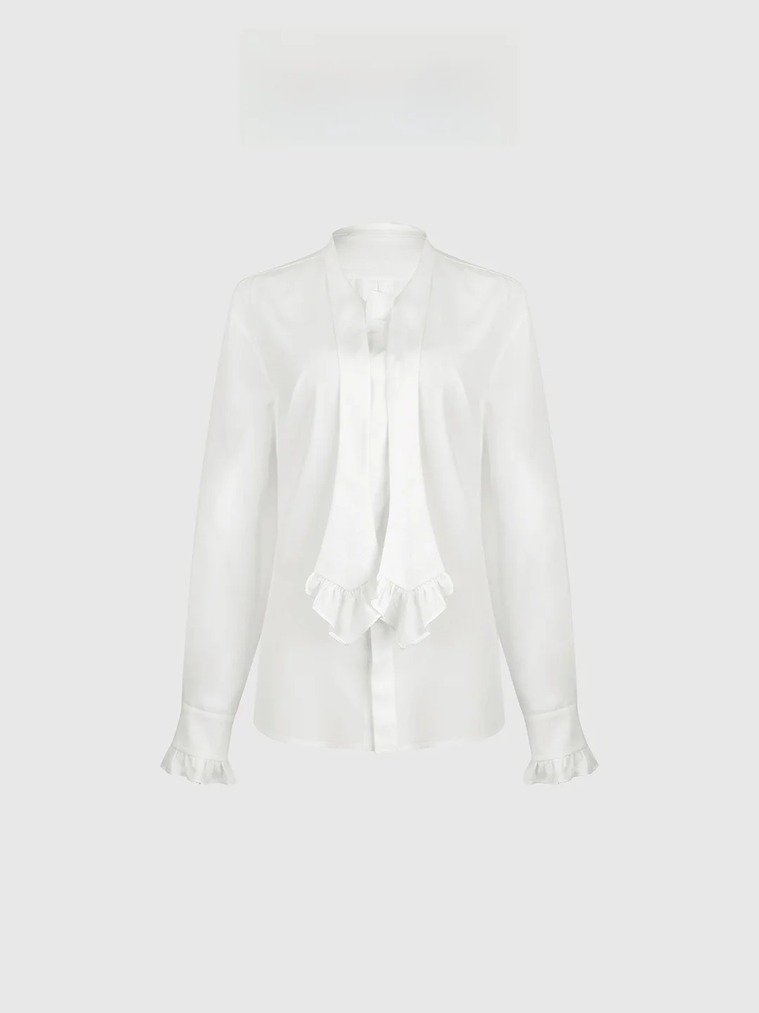 

Baatone Silk irt with Sa Ele mat Sle Women's Premium Faion Spring Collection Long Sve Tie Ne Design