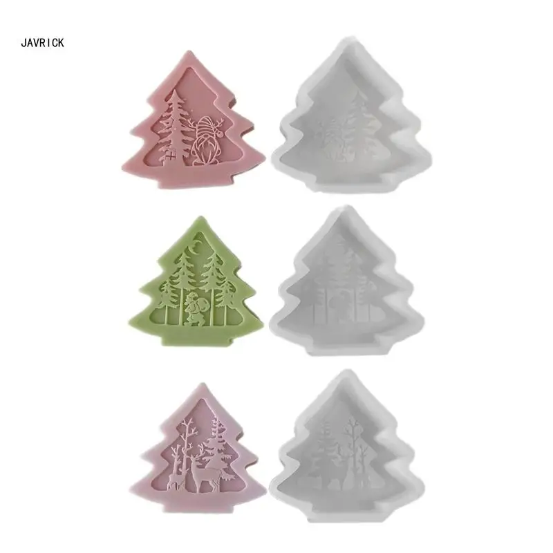 Christmas Tree Shaped Mold Silicone Mold for Candle and Soap Making High Temperature Resistant Mould D0LC