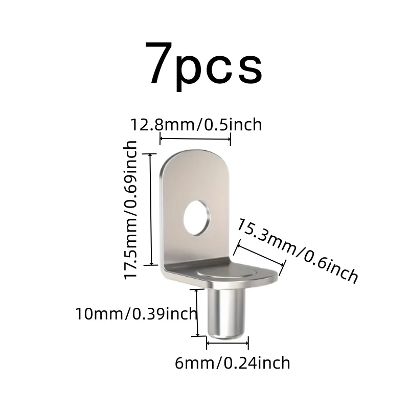 7 pcs 6*10mm Furniture Layer Board Pins for Wardrobe Layer Pins, Easy Insert Install, Sturdy Load Support