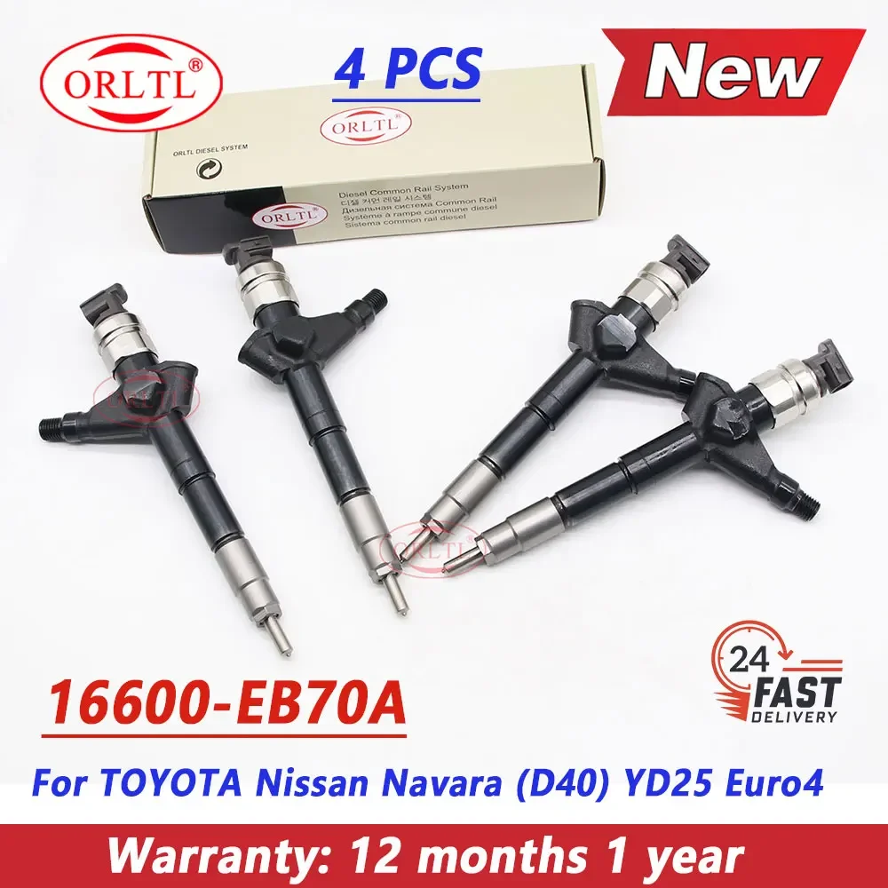 16600-EB70A New Nozzle 16600EB70A Diesel Injector 16600 EB70A For Nissan YD25 Navara D22 D40 Pathfinder R51 YD25DDTI 4 PCS
