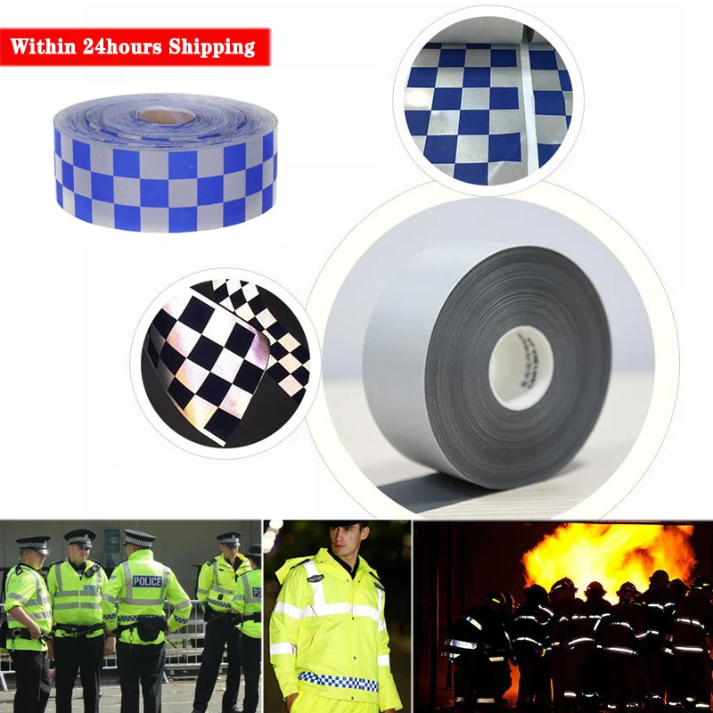 Width 5cm Silver Reflective Fabric Warning Safety Traffic Reflective Tape Sewing For Garment Vest Bag