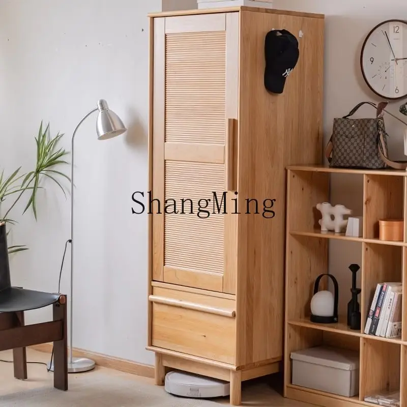 

ZYY all solid wood single door locker household log bedroom hanging wardrobe floor-to-ceiling furniture
