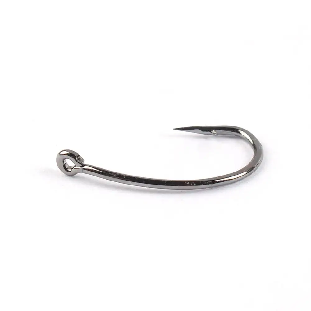 Alta aço carbono pesca manivela ganchos com farpa, carpa pesca acessórios, 20pcs