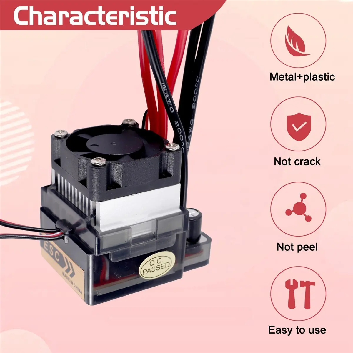 

A48U 320A 7.2V-16V Bidirectional Brushed ESC Speed Controller for RC Car Truck Boat