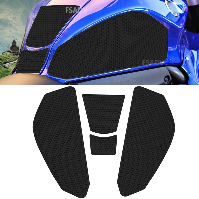 

Для Yamaha YZF R7 мотоциклетная накладка на бензобак, наколенник, тяговая накладка на бак, нескользящие защитные наклейки YZF-R7 YZFR7 R7 2021 2022 2023