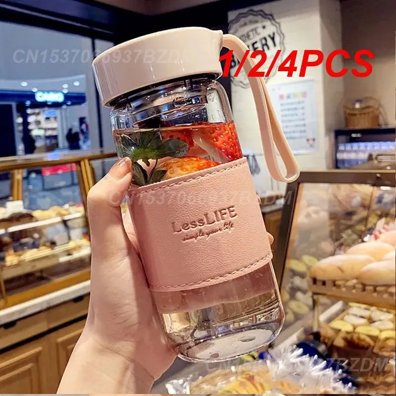 1/2/4PCS Tea Maker Functional Fashion Design Durable Glass Keep Drinks Hot Or Cold Easy To Carry Reusable Bottle