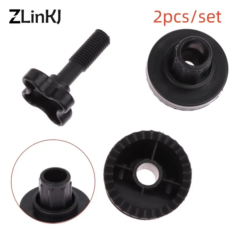 2Pcs Screws Fix Plastic Screws Reliable and Sturdy Black Plastic Screw Bolts for your For Garden Swing Chair Canopy