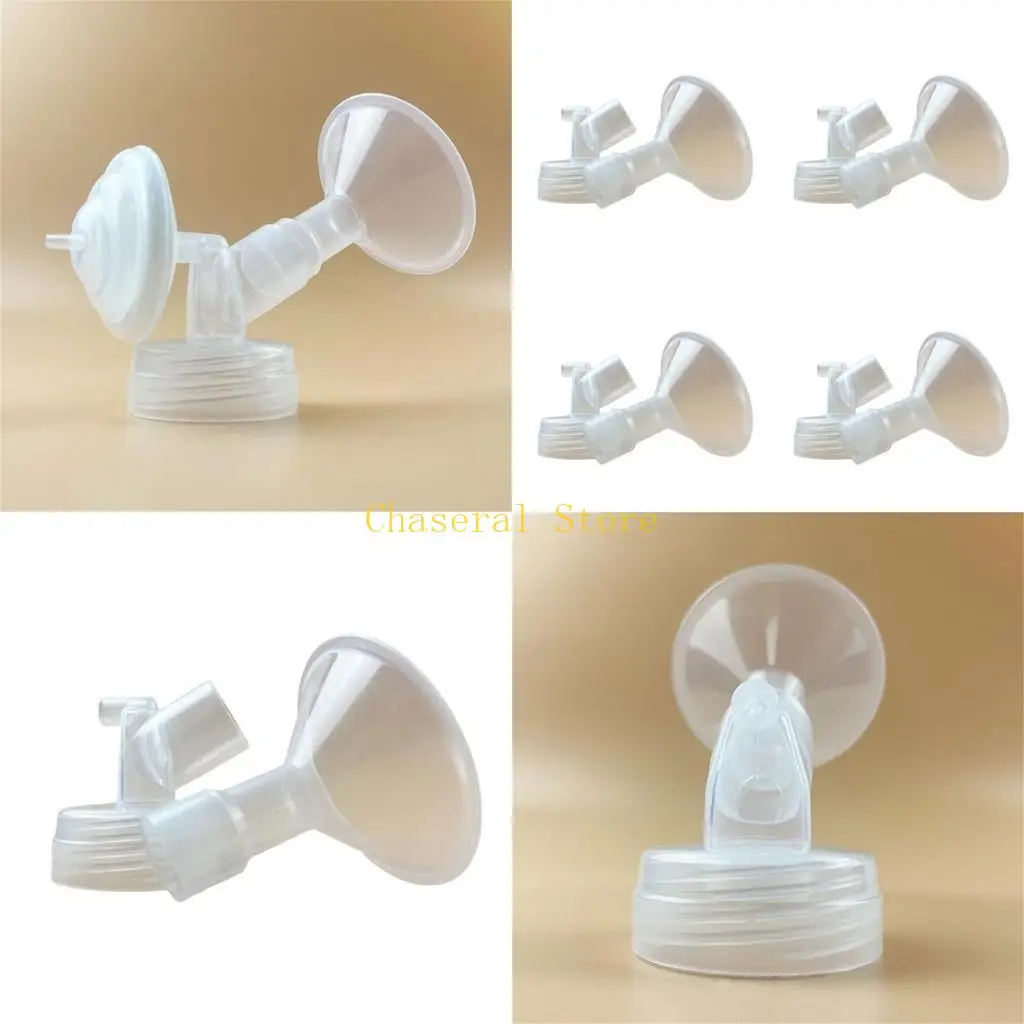 E7CE Three-Way Breast Connector Efficient Triple-Way Adapter 15/17/19/21mm for Breast Pumps Maximize Output
