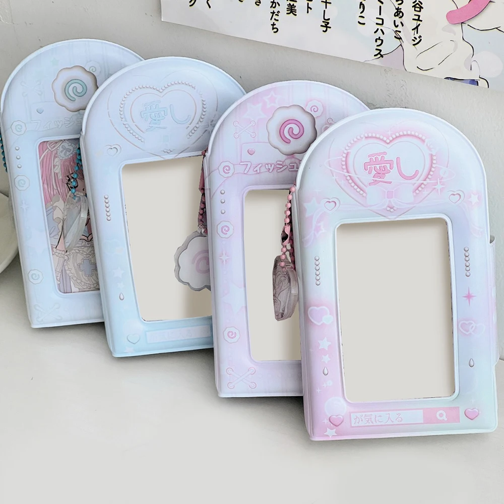 INS Photo Album com 32 bolsos, Sweet Photocards, Protector, Livro de coleção, Hollow Out, Small Cards Storage, 3 Polegada