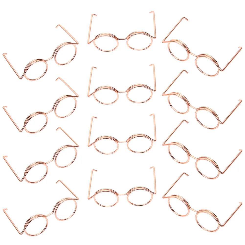 

12 Pcs Glasses Dress up Accessories Sunglasses for Gnomes Bulk Mini Frames Crafting Black Dolls Eyeglasses