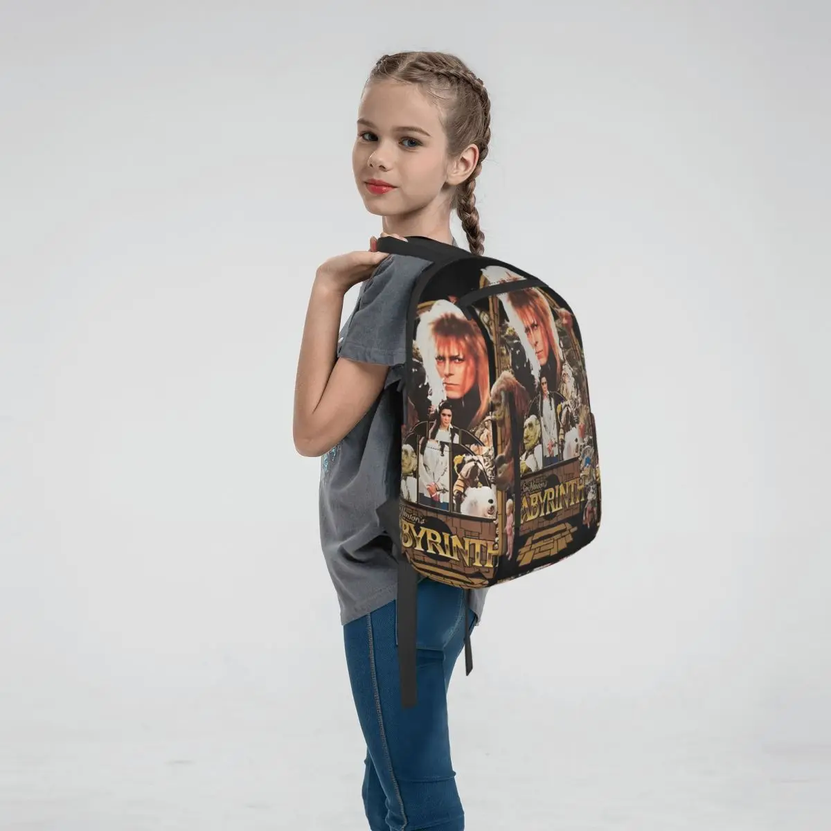Labyrinth Funny Vintage Movie Legend Backpack Daypack Kids BookBag School Bag Shoulder Bags for Men Women