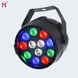 12x3w Mini Led düz Par parti RGBW 4 in1 renk ışıkları yıkamak için profesyonel aydınlatma sahne Dj disko dans pisti