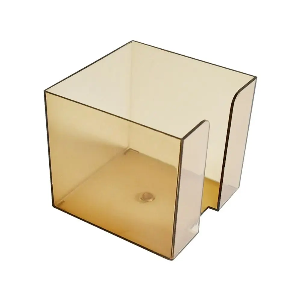 Simple Chic Acrylic Note Holder Efficient Waterproof Clear Note Box Transparent Card Paper Desk Organizer Stationery Storage